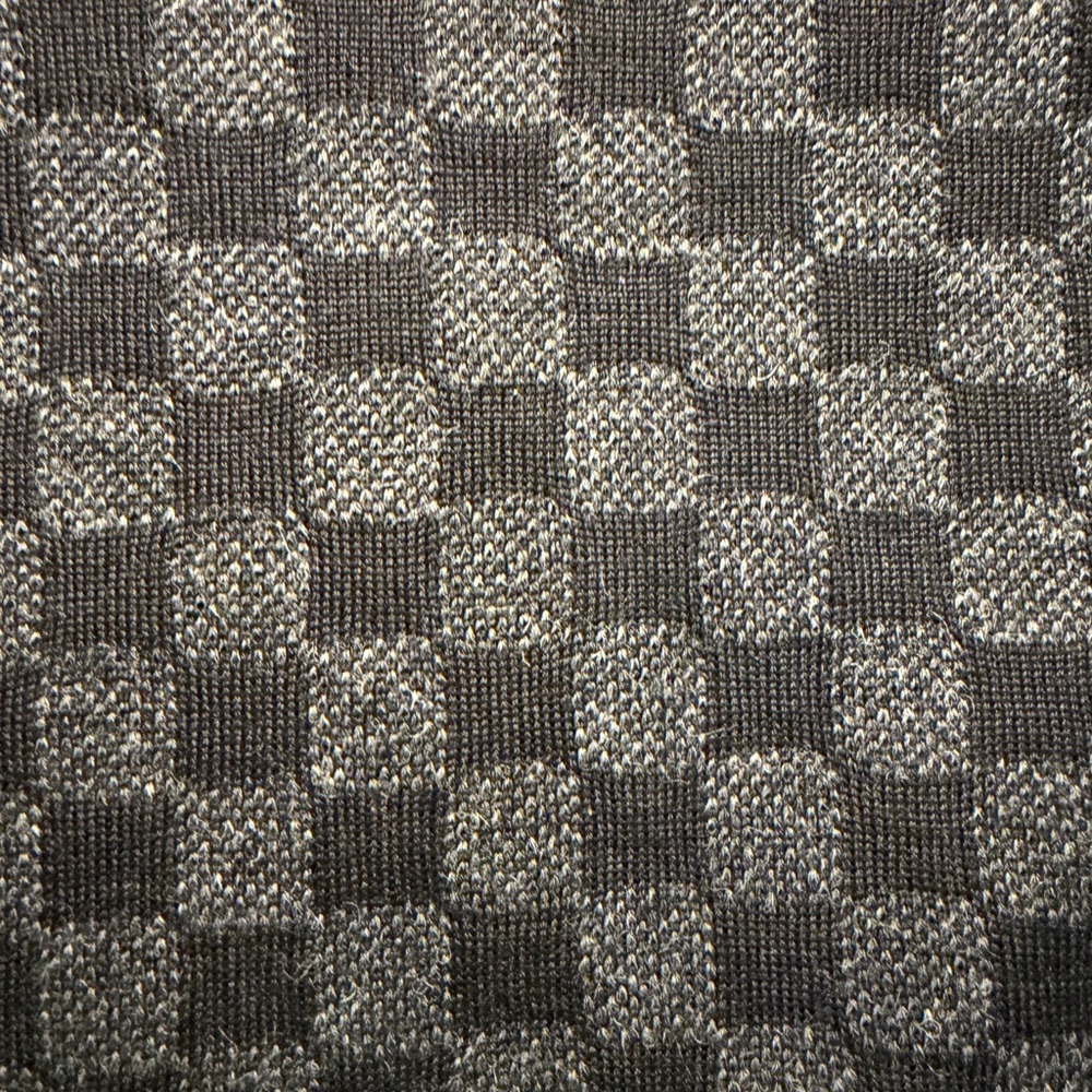 Louis Vuitton Scarf Neo Petit Damier M77988 Scarf Wool Black Men's [a Rank - Picture 5 of 7